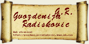 Gvozdenija Radišković vizit kartica